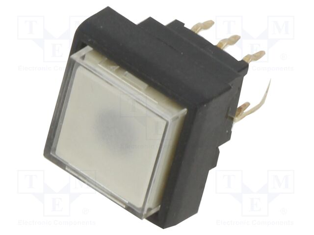 Switch: keypad; Pos: 2; DPDT; 0.1A/30VDC; white; Illumin: LED; 1.5N