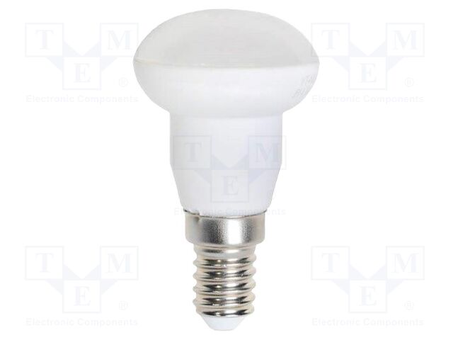 LED lamp; neutral white; E14; 220÷240VAC; 210lm; P: 3W; 120°; 4000K