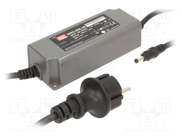 Power supply: switched-mode; LED; 60W; 36VDC; 1.67A; 90÷264VAC
