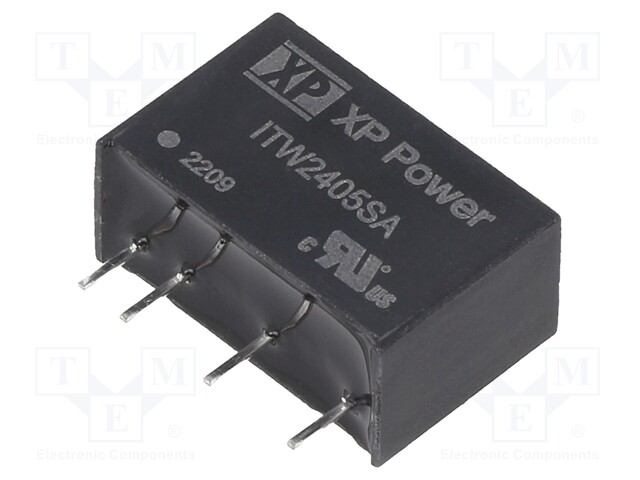 Isolated Board Mount DC/DC Converter, Regulated, ITE, 1 Output, 1 W, 5 V, 200 mA