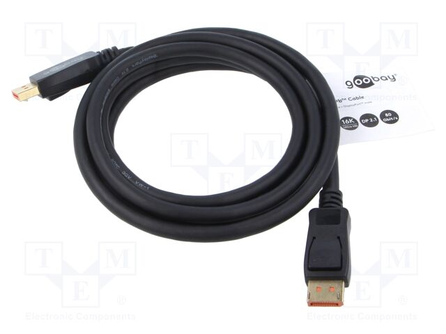 Cable; DisplayPort 2.1,HDCP 2.2; DisplayPort plug,both sides