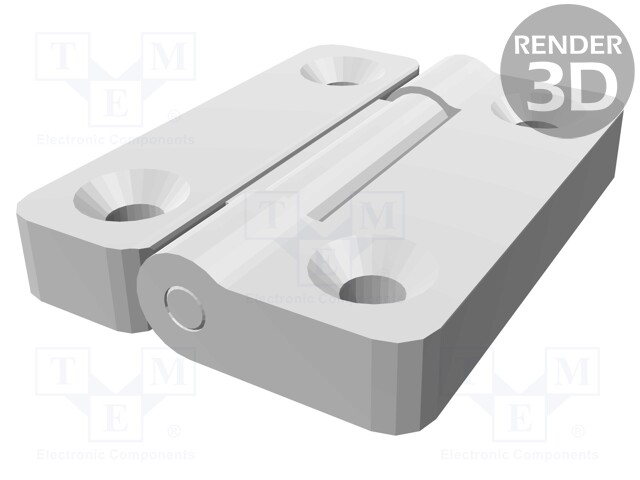 Hinge; Width: 49.5mm; technopolymer (PA); black; H: 65mm