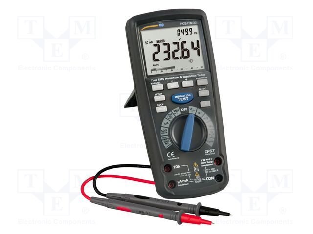 Digital multimeter; LCD; VDC: 0÷1000V; VAC: 0÷1000V; I DC: 0÷10A
