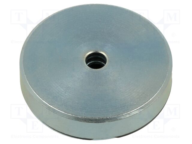 Magnet: permanent; NdFeB; 490N; Ø: 40mm; H: 8mm; zinc plated steel