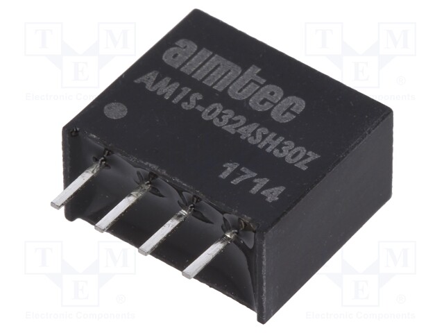 Converter: DC/DC; 1W; Uin: 2.97÷3.63V; 24VDC; Iout: 50mA; SIP4; 1.8g