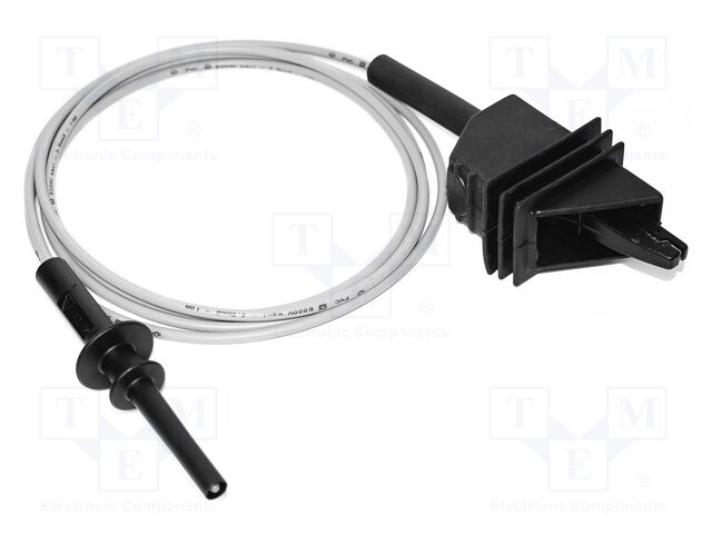 Test lead; Urated: 5kVDC; Inom: 10A; Len: 2m; Jaw capacity: 23mm