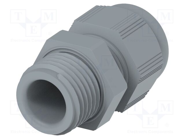 Cable gland; without nut; M12; 1.5; IP68; Mat: polyamide; grey