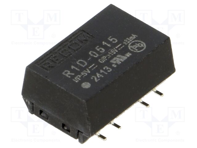 Converter: DC/DC; 1W; Uin: 4.5÷5.5V; Uout: 15VDC; Uout2: -15VDC; SMD