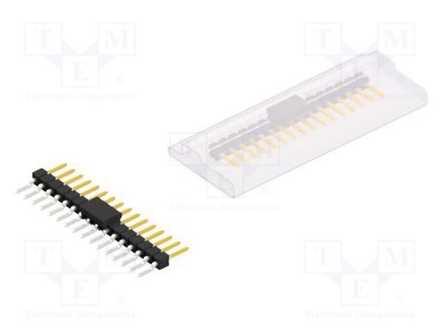 Connector: pin strips; pin header; male; PIN: 16; 2.54mm; SMT; 1x16