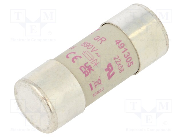 Fuse: fuse; aR; 25A; 690VAC; 700VDC; 22x58mm