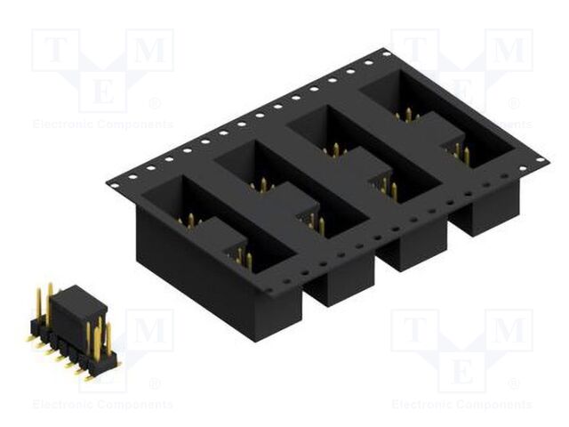 Connector: pin strips; pin header; male; PIN: 14; 2.54mm; SMT; 2x7