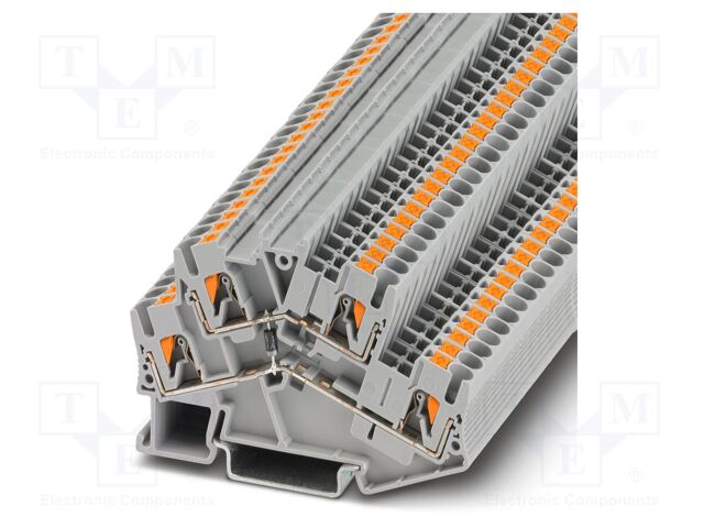 Splice terminal: rail; PA; terminals: 4; W: 5.2mm; H: 78mm; Body: grey