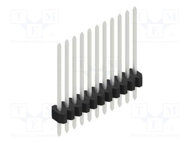 Connector: pin strips; pin header; male; PIN: 11; 1.27mm; THT; 1x11