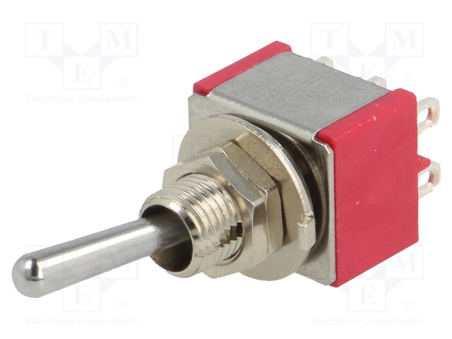 Switch: toggle; Pos: 2; DPDT; ON-ON; 5A/125VAC; 5A/28VDC; -30÷85°C