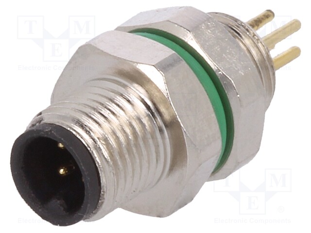 Connector: M5; socket; male; THT; PIN: 4; IP67; 60V; 1A