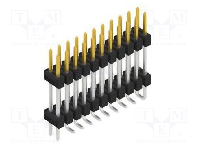 Connector: pin strips; pin header; male; PIN: 22; 2.54mm; SMT; 2x11