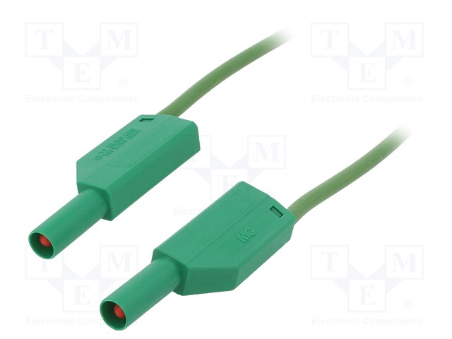 Test lead; silicone; 2m; green; 19A; 1kV; Cond.cross sec: 1mm2