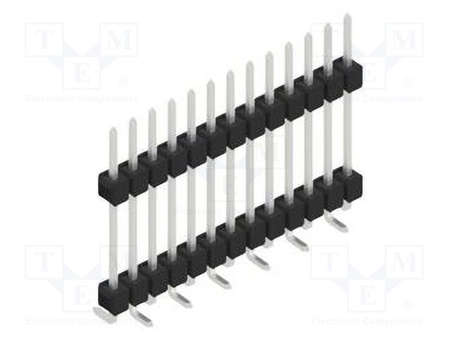 Connector: pin strips; pin header; male; PIN: 13; 2.54mm; SMT; 1x13