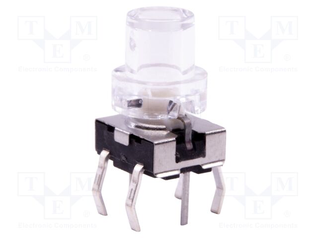 Microswitch TACT; SPST-NO; Pos: 2; 0.05A/12VDC; THT; LED; green; 2N