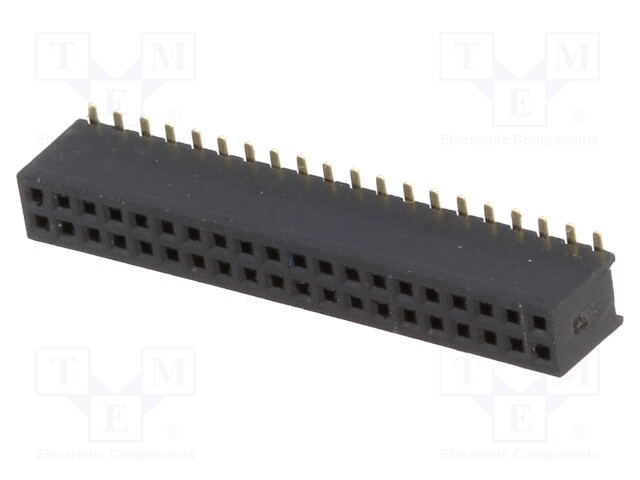 Socket; pin strips; female; PIN: 40; straight; 1.27mm; SMT; 2x20