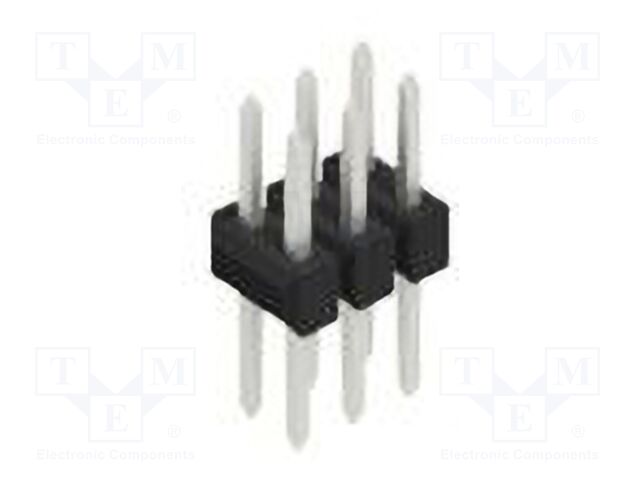 Connector: pin strips; pin header; male; PIN: 6; 2.54mm; THT; 2x3