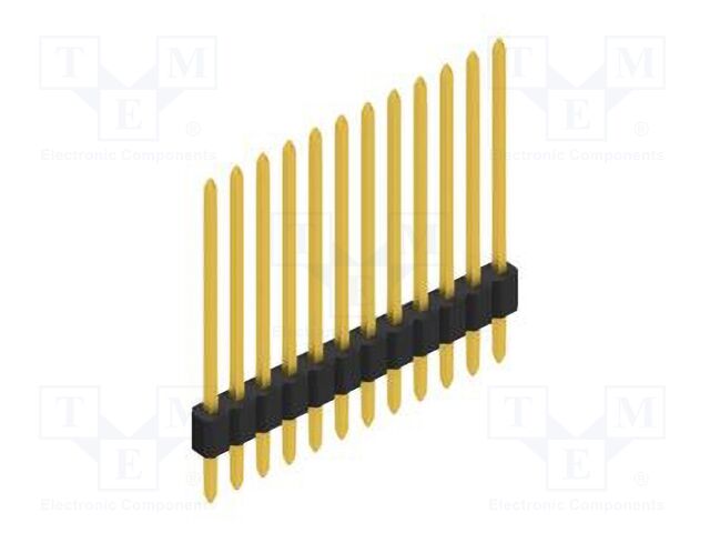 Connector: pin strips; pin header; male; PIN: 12; 1.27mm; THT; 1x12