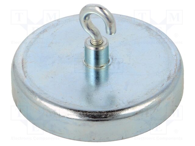 Magnet: permanent; hard ferrite; 280N; 57mm; with hook