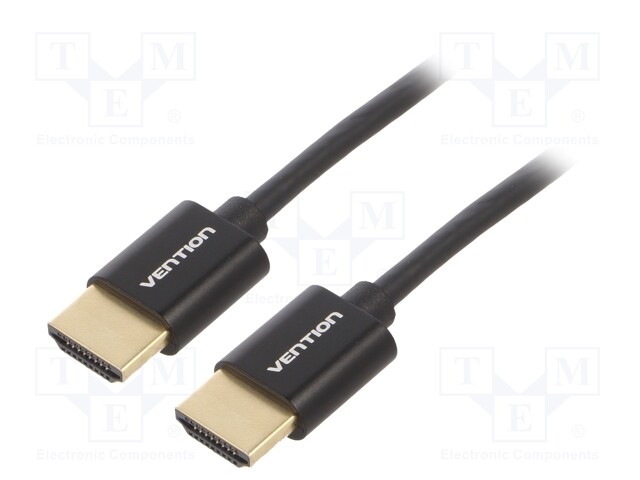 Cable; HDMI 2.0; HDMI plug,both sides; Len: 3m; black; 32AWG