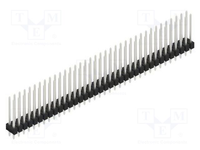 Connector: pin strips; pin header; male; PIN: 72; 2.54mm; THT; 2x36