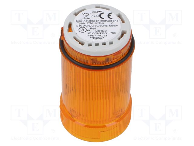 Signaller: lighting; LED; orange; Usup: 24VDC; Usup: 24VAC; IP66