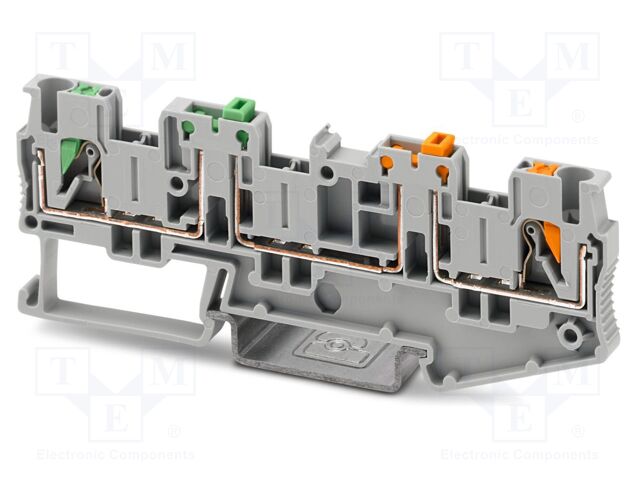Splice terminal: rail; 400V; push-in; PA; L: 36.9mm; 0.14÷4mm2