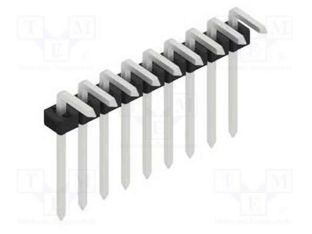 Connector: pin strips; pin header; male; PIN: 9; 2mm; THT; 1x9; 100V