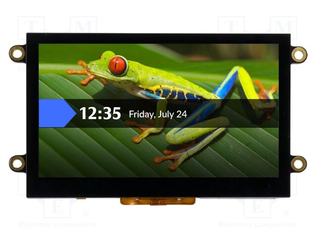 Display: TFT; 800x480; Illumin: LED; Dim: 106x67.2mm; 723cd/m2; 3.3V