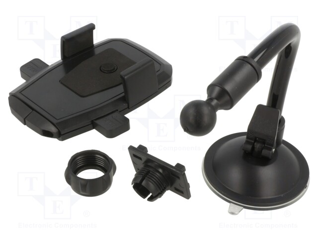 Car holder; black; for windscreen; Size: 40-100mm