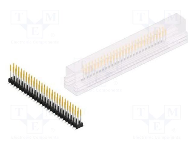 Connector: pin strips; pin header; male; PIN: 54; 2.54mm; SMT; 2x27