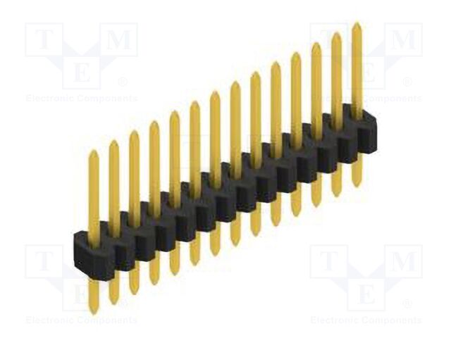 Connector: pin strips; pin header; male; PIN: 14; 1.27mm; THT; 1x14