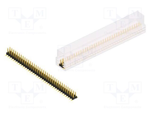 Connector: pin strips; pin header; male; PIN: 72; 2.54mm; SMT; 2x36