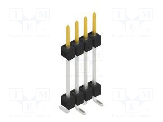Connector: pin strips; pin header; male; PIN: 4; 2.54mm; SMT; 1x4