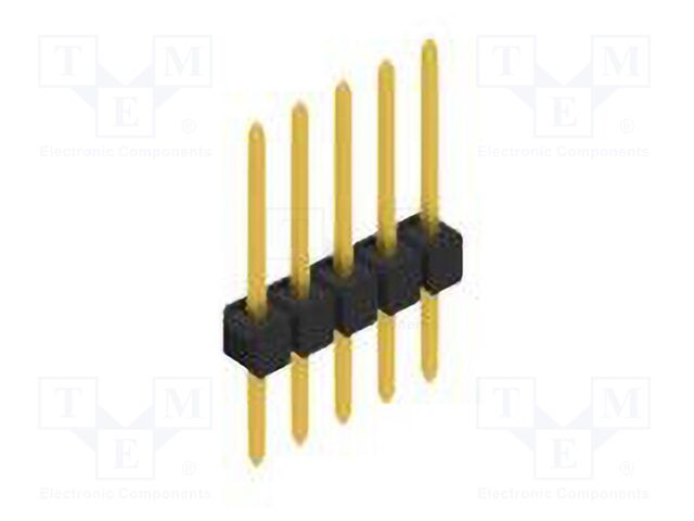 Connector: pin strips; pin header; male; PIN: 5; 2.54mm; THT; 1x5