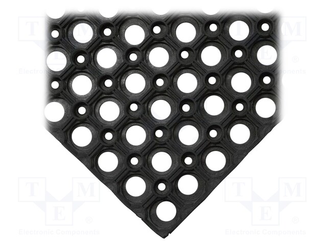 Anti fatigue mat; Width: 0.8m; L: 1.2m; Mat: rubber; Colour: black