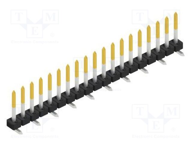 Connector: pin strips; pin header; male; PIN: 19; 2mm; SMT; 1x19