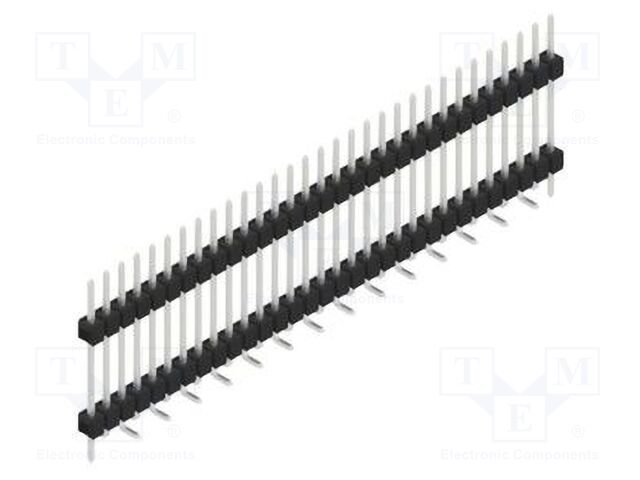 Connector: pin strips; pin header; male; PIN: 31; 2.54mm; SMT; 1x31
