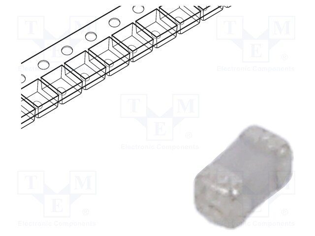 CERAMIC CAPACITOR 12PF 50V, C0G, 5%, 0402, FULL REEL