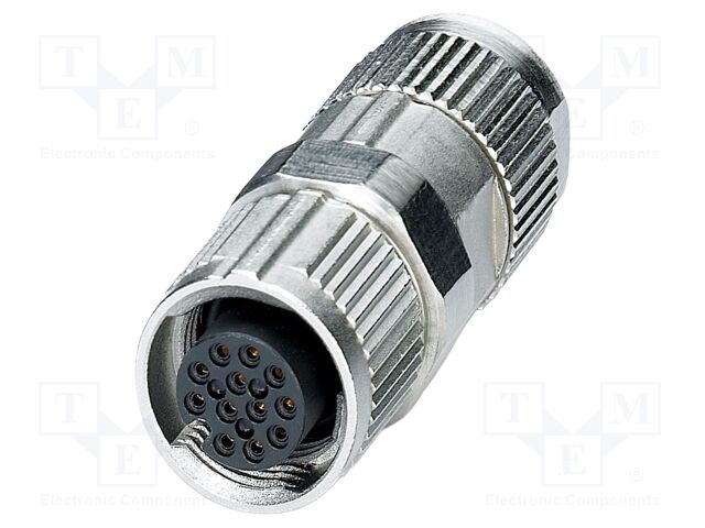 Connector: M12; plug; PIN: 12; 30V; straight; IP67; IDC; A code; 1.5A