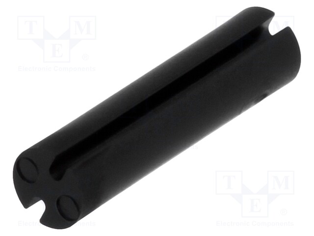 Spacer sleeve; LED; Øout: 5mm; ØLED: 5mm; L: 20.2mm; black; UL94V-2