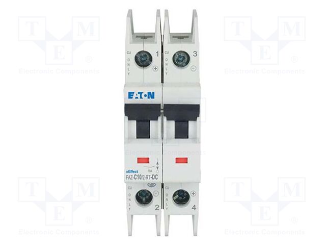 Circuit breaker; 220VDC; Inom: 10A; Poles: 2; Charact: C; 10kA; IP20