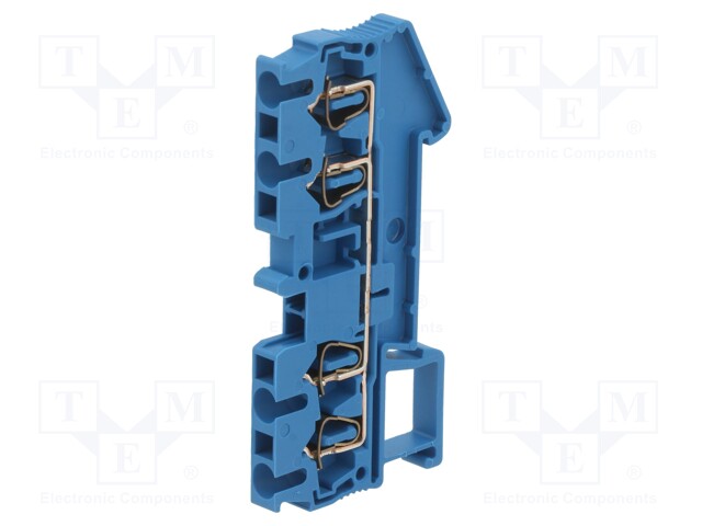 Splice terminal: rail; 0.08÷2.5mm2; ways: 1; terminals: 4; blue