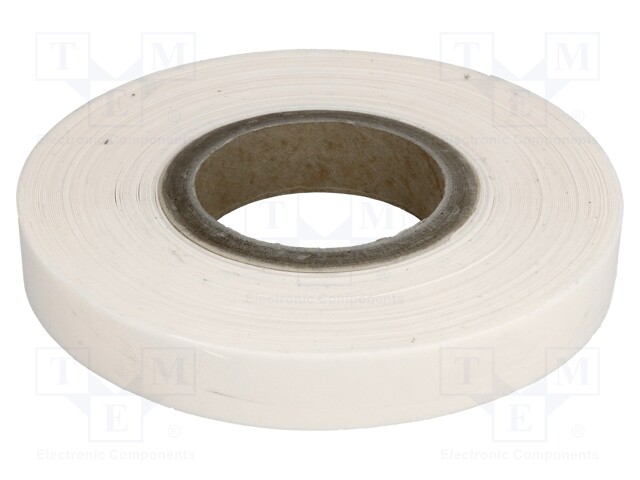 Tape: heat transfer; W: 25mm; L: 30m; D: 0.5mm; 3W/mK; white; acrylic