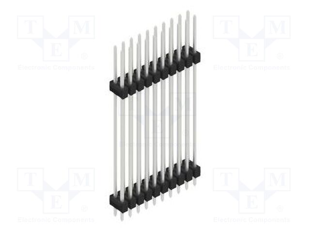 Connector: pin strips; pin header; male; PIN: 20; 2.54mm; THT; 2x10