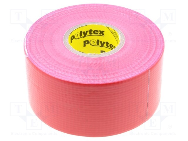 Tape: duct; W: 48mm; L: 25m; D: 0.25mm; red; natural rubber; 15%; 93°C